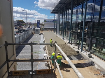 En obras de construcción